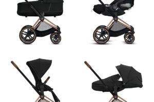 KINDERWAGEN PRIAM COMPLEET ROSE GOLD BLACK
