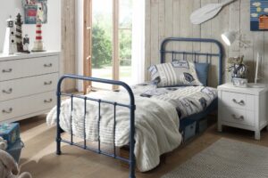 BED METAAL 090 X 200 BLAUW NEW YORK