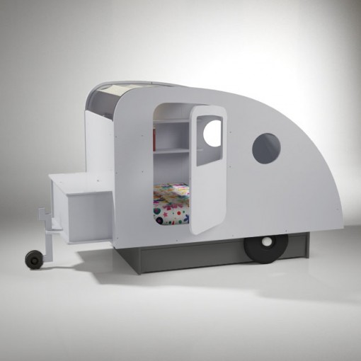 Caravanbed Met Box Wit