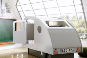 Caravanbed Met Box Wit