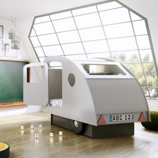 Caravanbed Met Box Wit