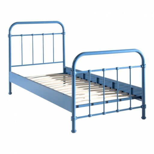 BED METAAL 090 X 200 BLAUW NEW YORK