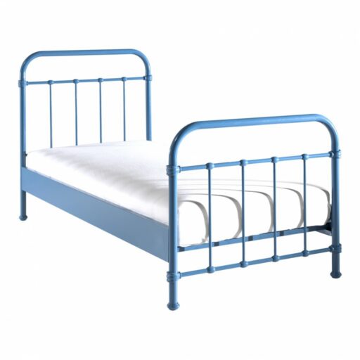 BED METAAL 090 X 200 BLAUW NEW YORK