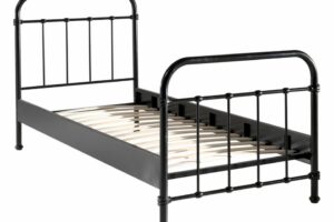 BED METAAL 090 X 200 ZWART NEW YORK
