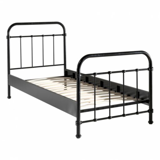 BED METAAL 090 X 200 ZWART NEW YORK