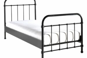 BED METAAL 090 X 200 ZWART NEW YORK
