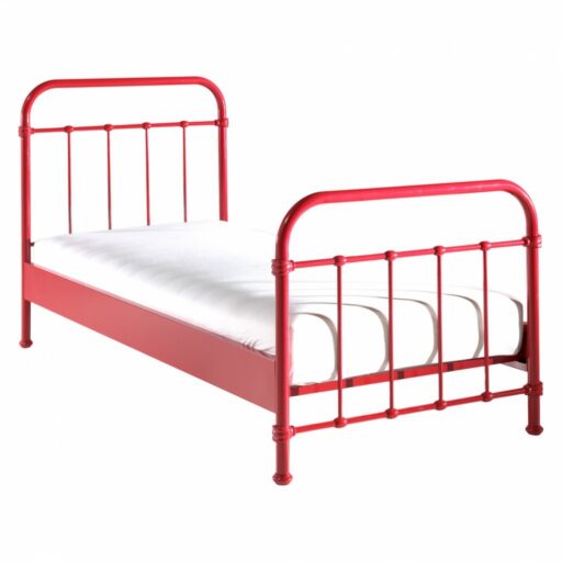 BED METAAL 090 X 200 ROOD NEW YORK