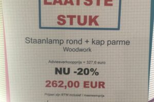 Staander rond + lampenkap Woodwork