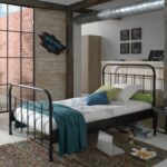 BED METAAL 120 X 200 ZWART NEW YORK