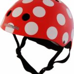 Kiddimoto Fietshelm Kind Red Dotty M