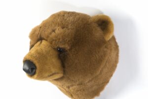 Wild and Soft Dierenkop Beer Bruin Oliver