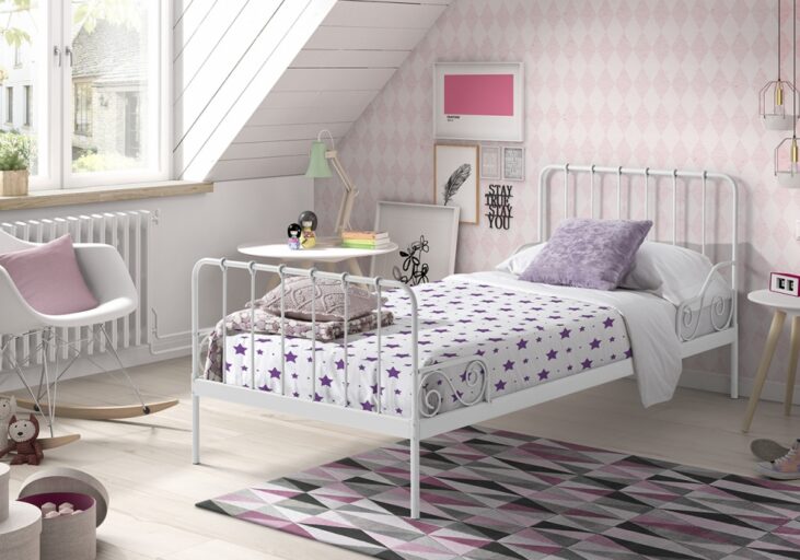 BED METAAL 090 X 200 WIT ALICE VIPACK