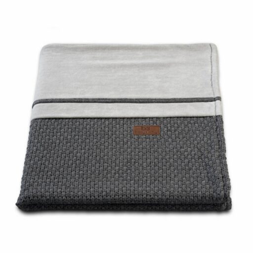 Ledikantdeken Stoer Antraciet 100x135cm Chenille