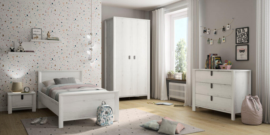 Kinderkamer Lugano gebleekte eik van Gami