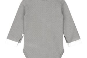 Romper Grijs Met Kraag Lange Mouw 1M Mats & Merthe