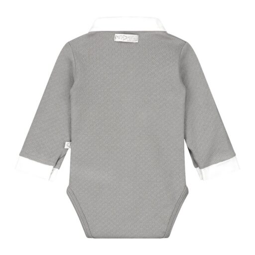 Romper Grijs Met Kraag Lange Mouw 1M Mats & Merthe