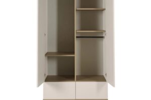 KLEERKAST 2-DEURS + 2 LADES FLOW CLAY QUAX