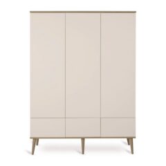 KLEERKAST 3-DEURS + 3 LADES FLOW CLAY QUAX