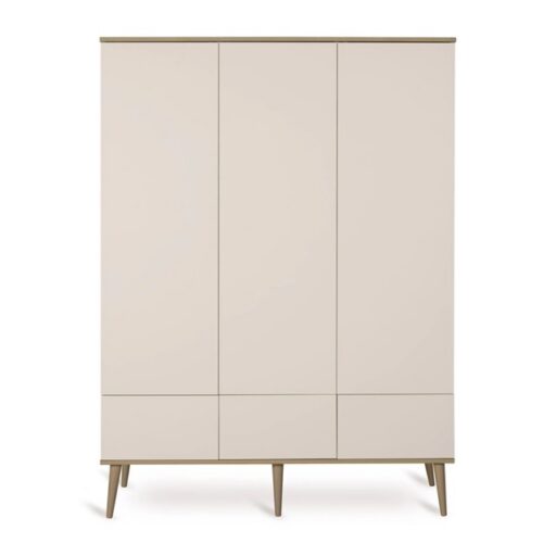 KLEERKAST 3-DEURS + 3 LADES FLOW CLAY QUAX