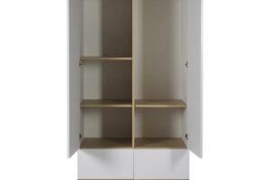 KLEERKAST 2-DEURS + 2 LADES FLOW WHITE QUAX