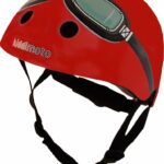 Kiddimoto Fietshelm Kind Red Goggle S