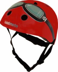 Kiddimoto Fietshelm Kind Red Goggle S
