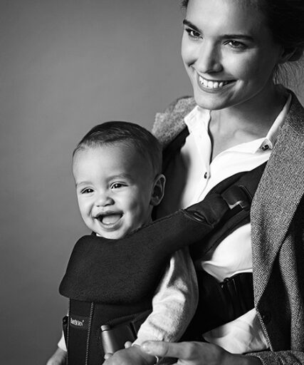 Slab Zwart Draagzak Babybjorn