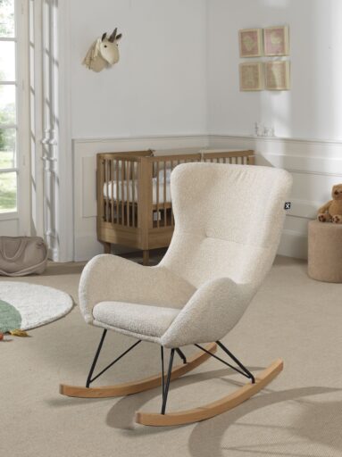 Vipack Schommelstoel Rocky Boucle Beige