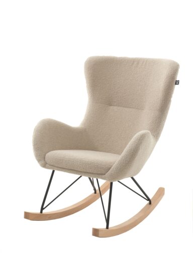 Vipack Schommelstoel Rocky Boucle Beige