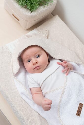 Waskussenhoes Sparkle Goud-Ivoor Baby’s Only