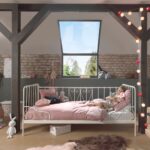KAJUITBED METAAL 090 X 200 WIT ALICE VIPACK