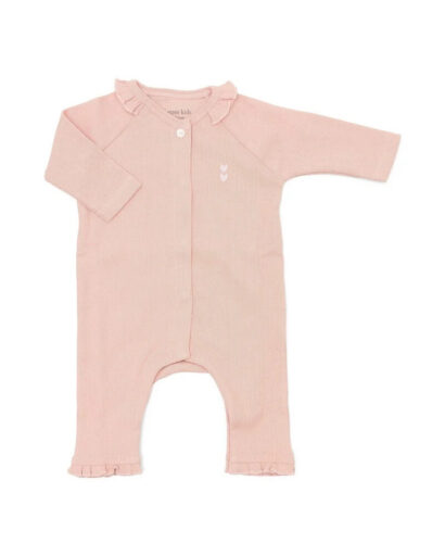 Kruippakje Olivia Rib Blush Pink Maat 56 Poetree Kids