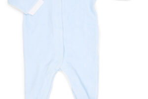 Kruippakje Velours Babyblauw Maat 56 Poetree Kids