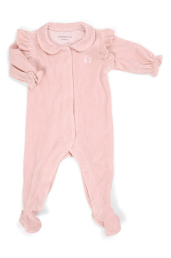 Kruippakje Velours Blush Pink Maat 50 Poetree Kids