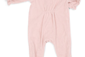 Kruippakje Velours Blush Pink Maat 50 Poetree Kids