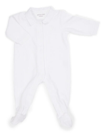 Kruippakje Velours Wit Maat 62 Poetree Kids
