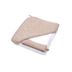 Badcape Met Washandje Light Camel Poetree Kids