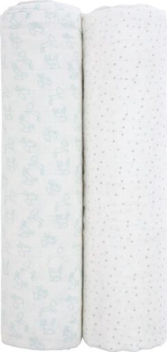 SWADDLE & BURP BLANKET X-LARGE LELA LIGHT GREY
