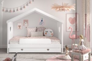 BEDLADE HUISBED 090 X 195 OP WIELEN AMORI
