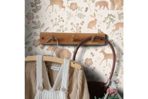 Behang Bosdieren Gebroken Wit en Beige Estahome