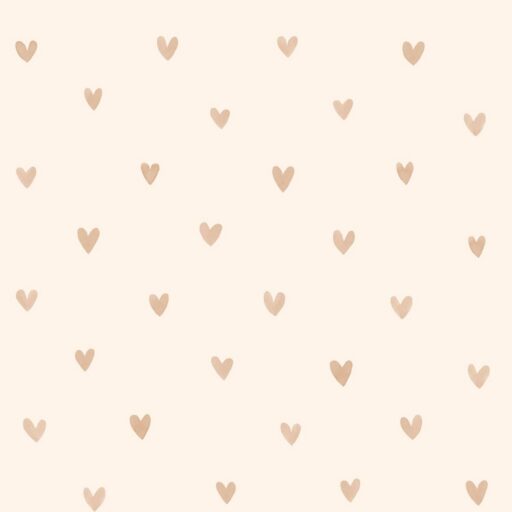 Behangpapier Hartjes Goud En Beige Estahome
