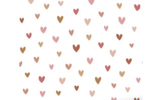 Behang Hartjes Terracotta En Roze Estahome