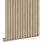 Behang Houten Wandpanelen 3D Beige Estahome