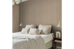 Behang Houten Wandpanelen 3D Beige Estahome
