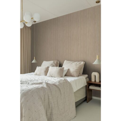Behang Houten Wandpanelen 3D Beige Estahome