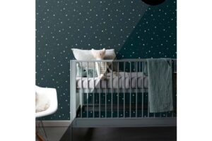 Behang Lichtgevende Sterretjes Donkerblauw Estahome
