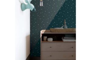 Behang Lichtgevende Sterretjes Donkerblauw Estahome