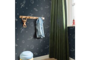 Behangpapier Planeten In De Ruimte Donkerblauw Estahome