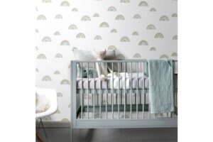 Behang Regenboogjes Mintgroen en Blauw Estahome