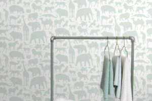 Behang Dieren Muntgroen Estahome